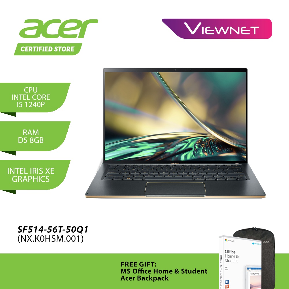 ACER LAPTOP SWIFT 5 SF514 56T 50Q1 SF514 56T 71RH I5 1240P I7 1260P 8G