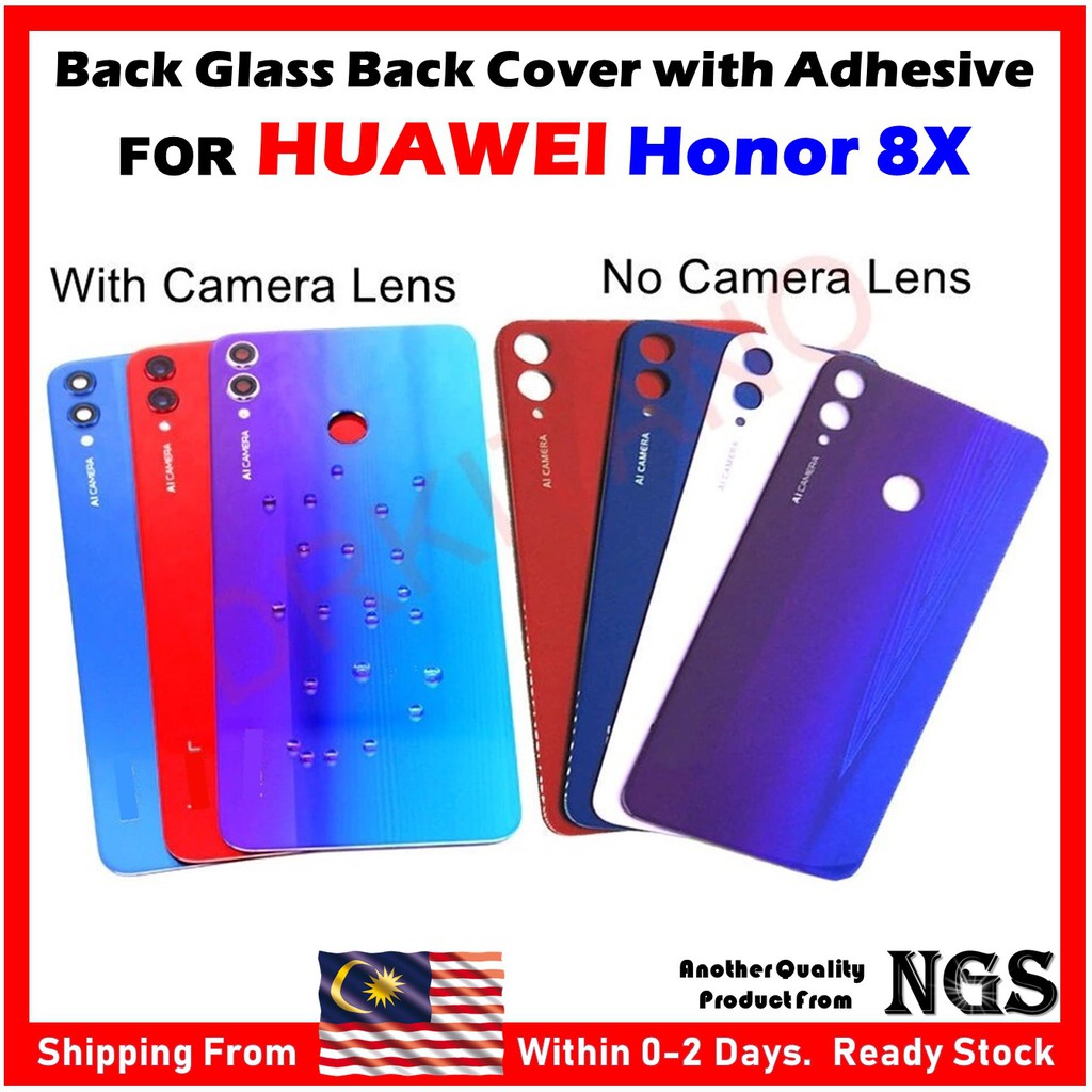 With Camera Lens Huawei Honor X Battery Door Back Glass Back Cover