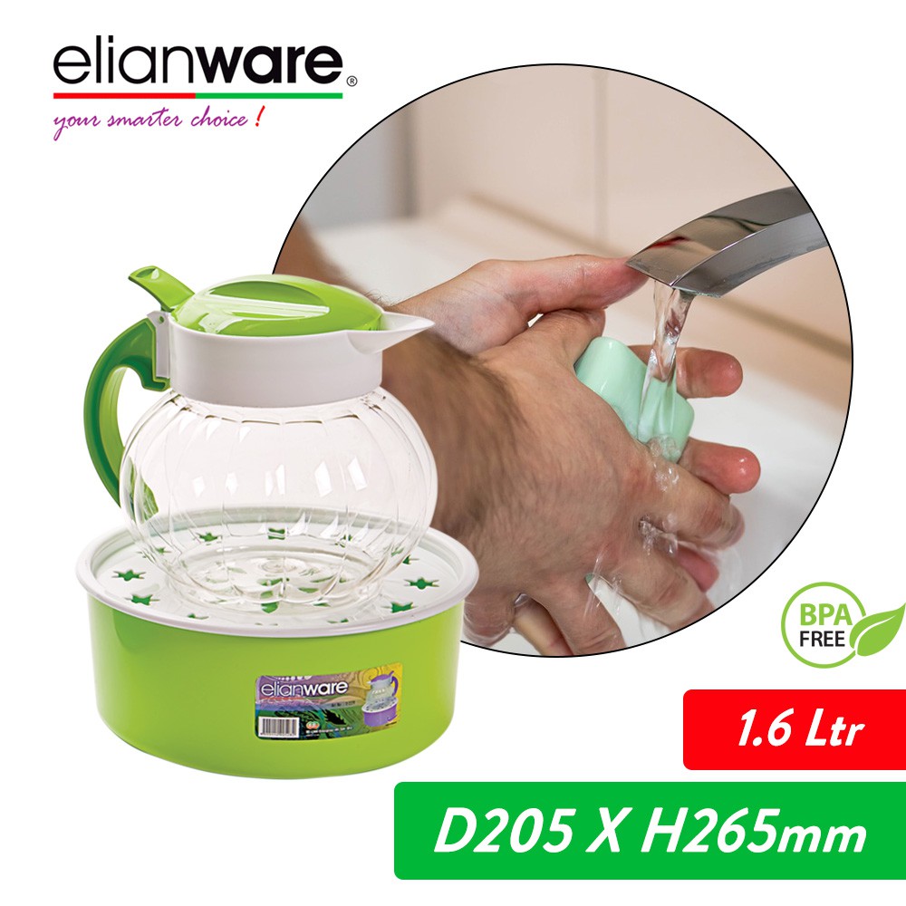 Elianware Hand Washing Pot With Tray Kole Bekas Basuh Tangan 1 6L