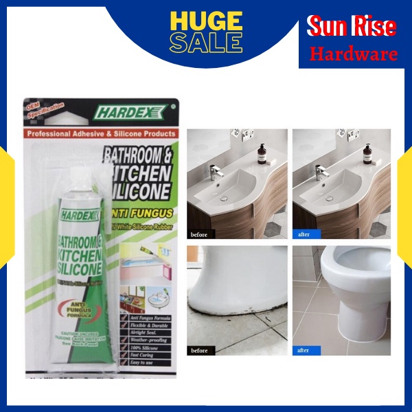 RISE Hardex Bathroom Kitchen White Silicone 85 2g Shopee Malaysia