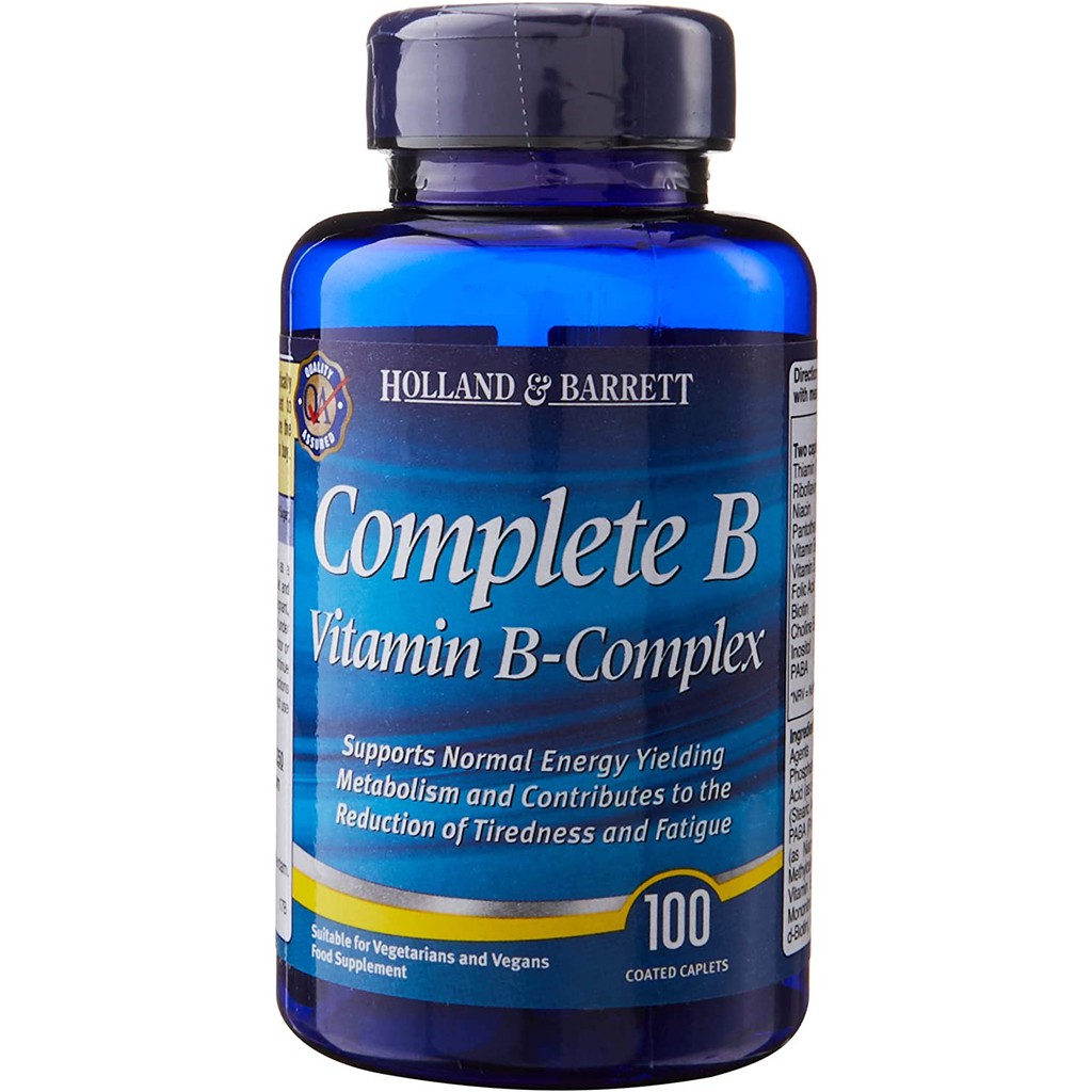 Holland Barrett Complete B Vitamin B Complex 100 Caplets 100 Count