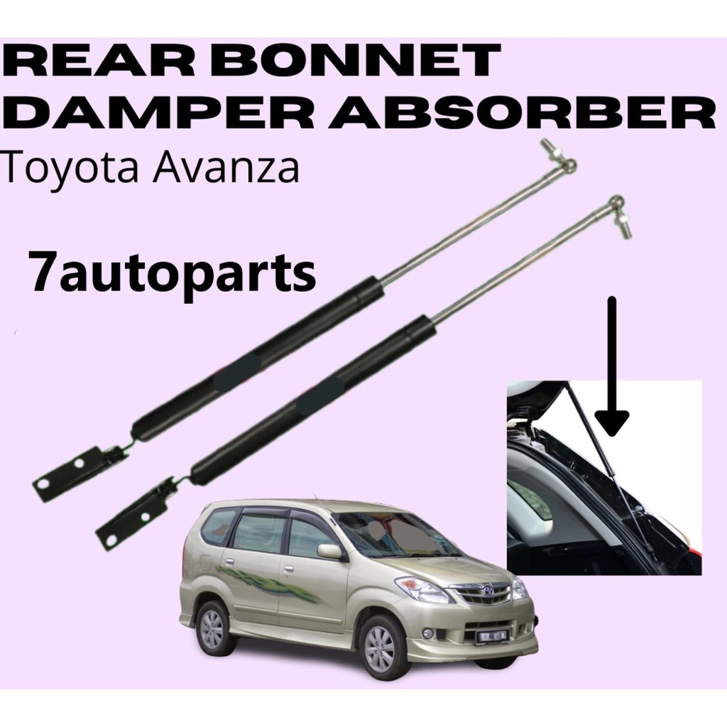 Toyota Avanza Old Model 2003 2010y Rear Bonnet Absorber Damper Boot