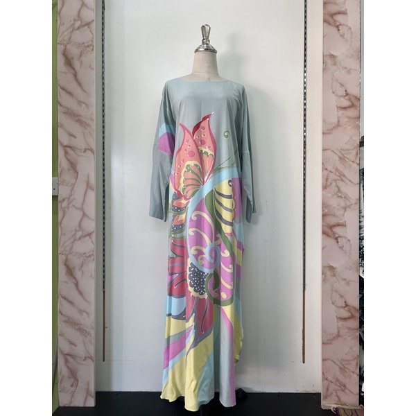 Jubah Kaftan Paddle Pop Batik Lukis Kelantan Shopee Malaysia