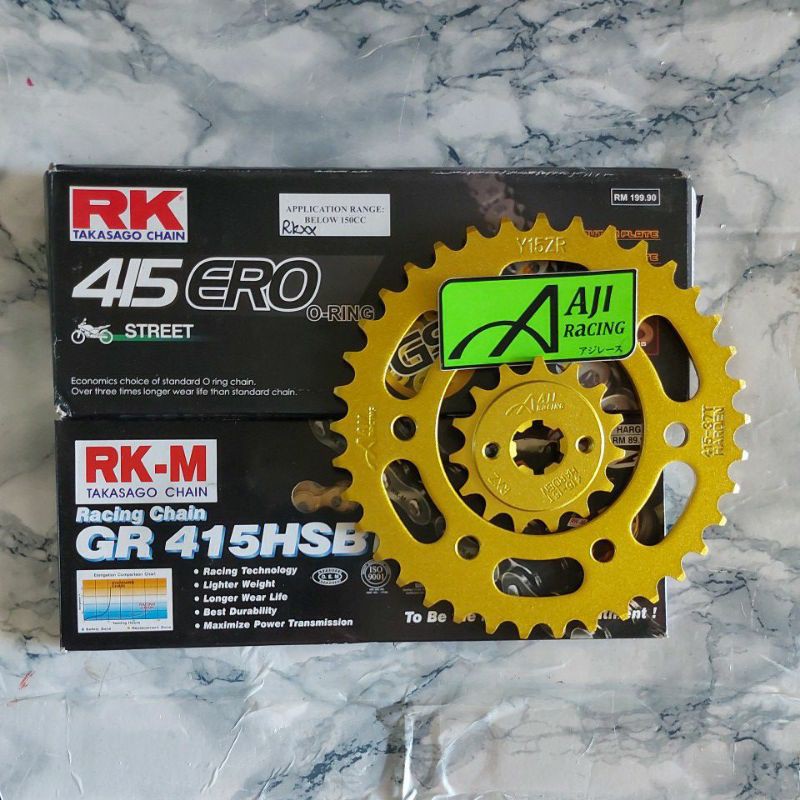 Y Zr H Rk Gold Chain Aji Racing Spoket Set Shopee Malaysia