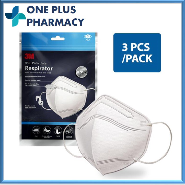 M Particulate Respirator Kn Pieces Black White Exp