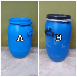 Tong Drum Plastik Biru Bertangkai Liter Shopee Malaysia