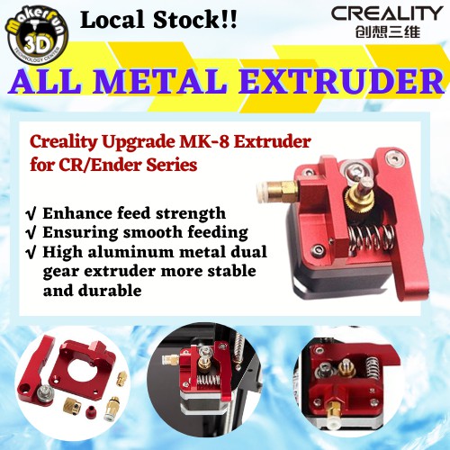 Creality All Metal Extrude Kit Creality Red Metal Extrusion For Ender