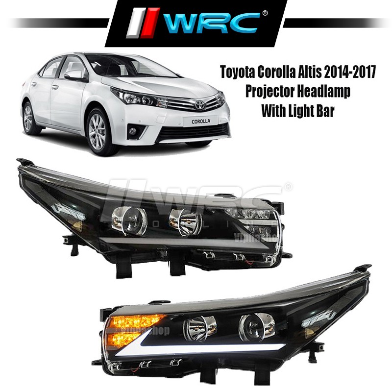 Vland Toyota Corolla Altis 2014 2017 Projector Headlamp With Led