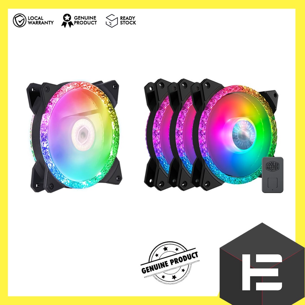 COOLER MASTER MASTERFAN MF120 PRISMATIC ARGB SINGLE 3 IN 1 CHASSIS FAN