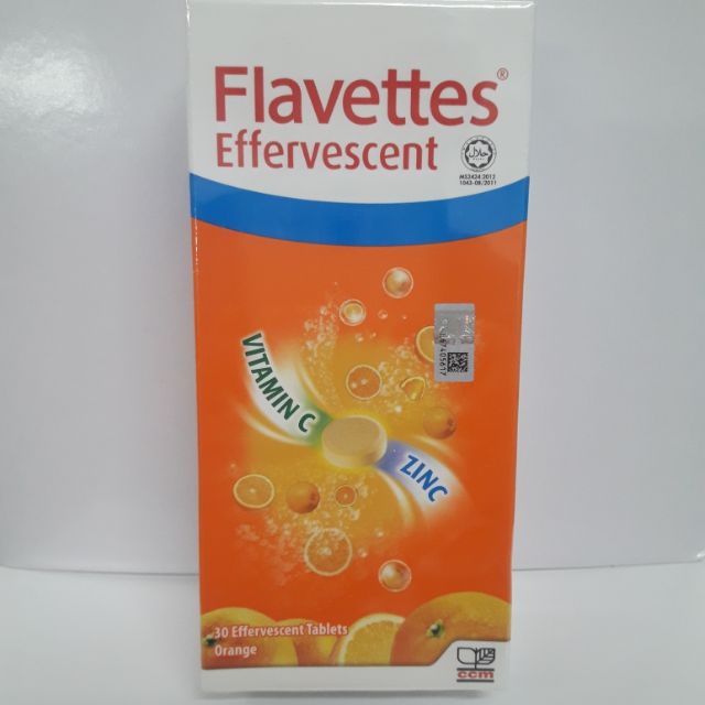 Flavettes Effervescent Vitamin C Plus Zinc 30 S Orange Shopee Malaysia