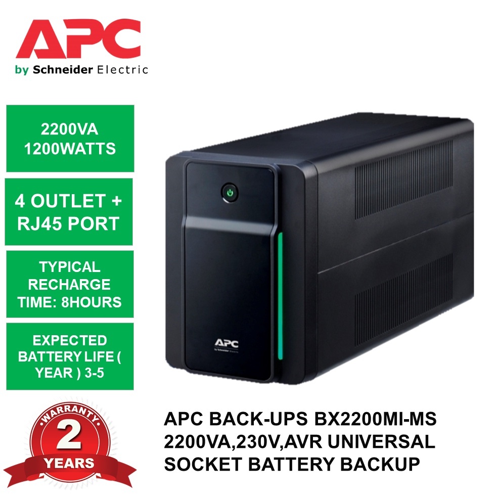 Apc Back Ups Bx Mi Ms Va V Avr Universal Socket Battery