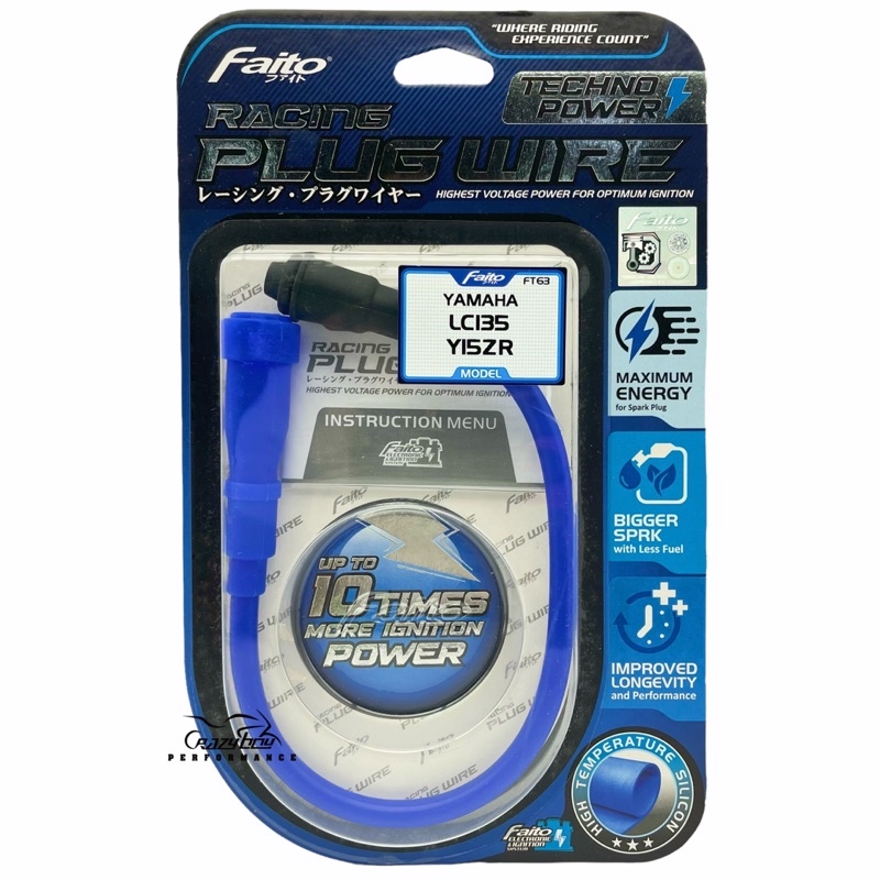 Faito Racing Plug Wire Cable Set Y Zr Lc Wave Ex Dream Hipower