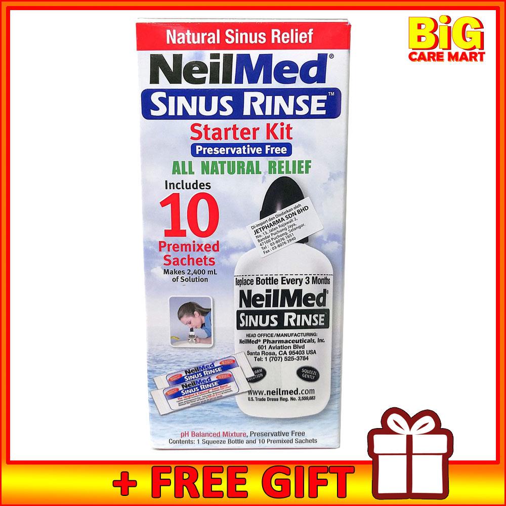 Neilmed Sinus Rinse Nasal Wash Starter Kit Premixed Sachets