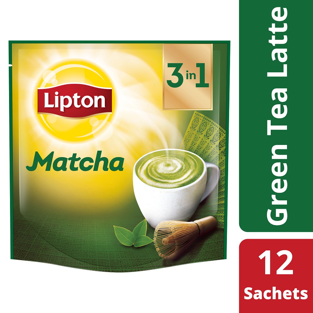 Lipton Milk Tea 3 In 1 12 Sticks Matcha Green Tea Teh Lipton Lipton