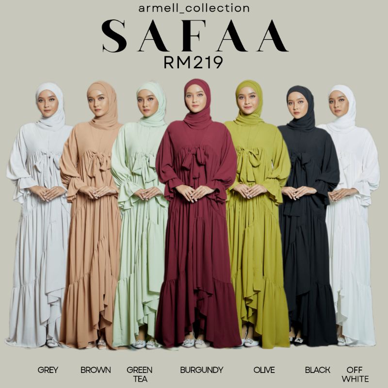 SAFAA ABAYA FREE SHAWL HIJABISTAHUB INAYRA SERIES ABAYA JUBAH