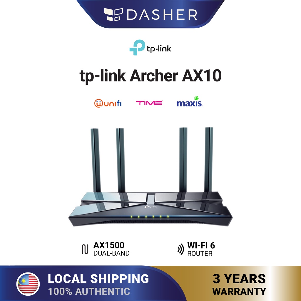 TP Link Archer AX10 AX1500 Triple Core CPU Powered WiFi 6 Wireless AX