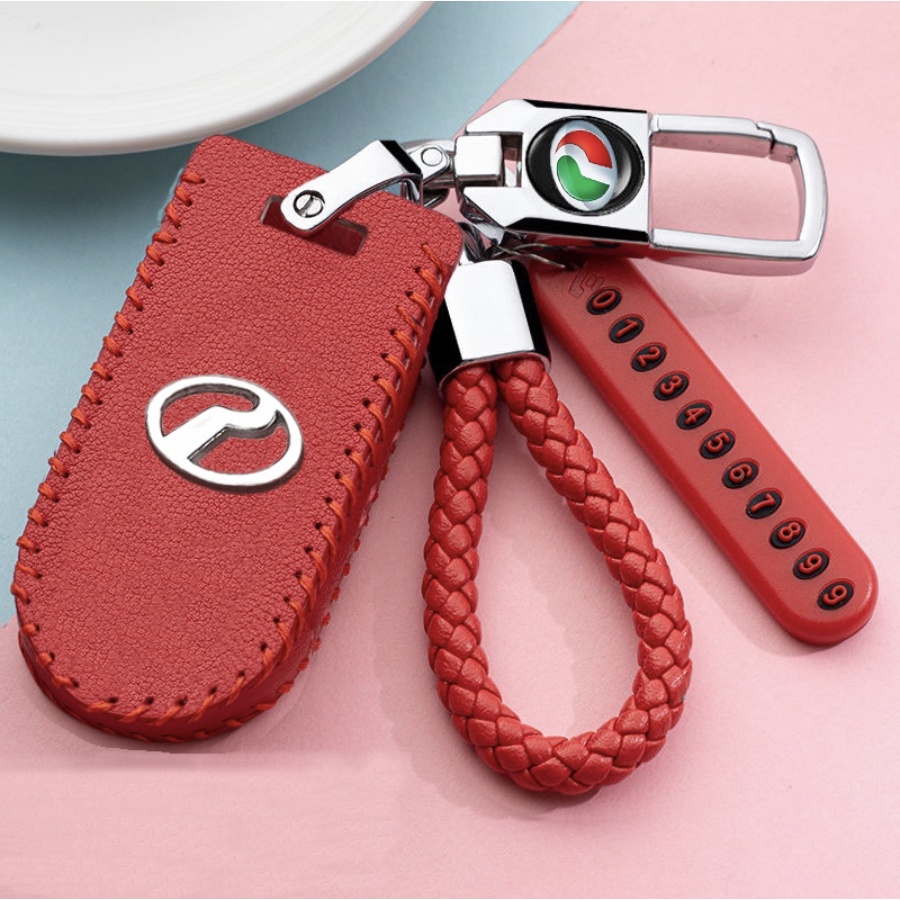 Perodua Bezza New Myvi Aruz Keyless Remote Car Key Handsewn Leather