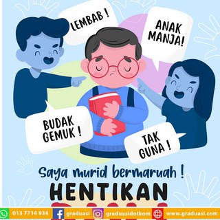 Hentikan BULI Poster Keceriaan Sekolah Menengah Dan Rendah Shopee Malaysia