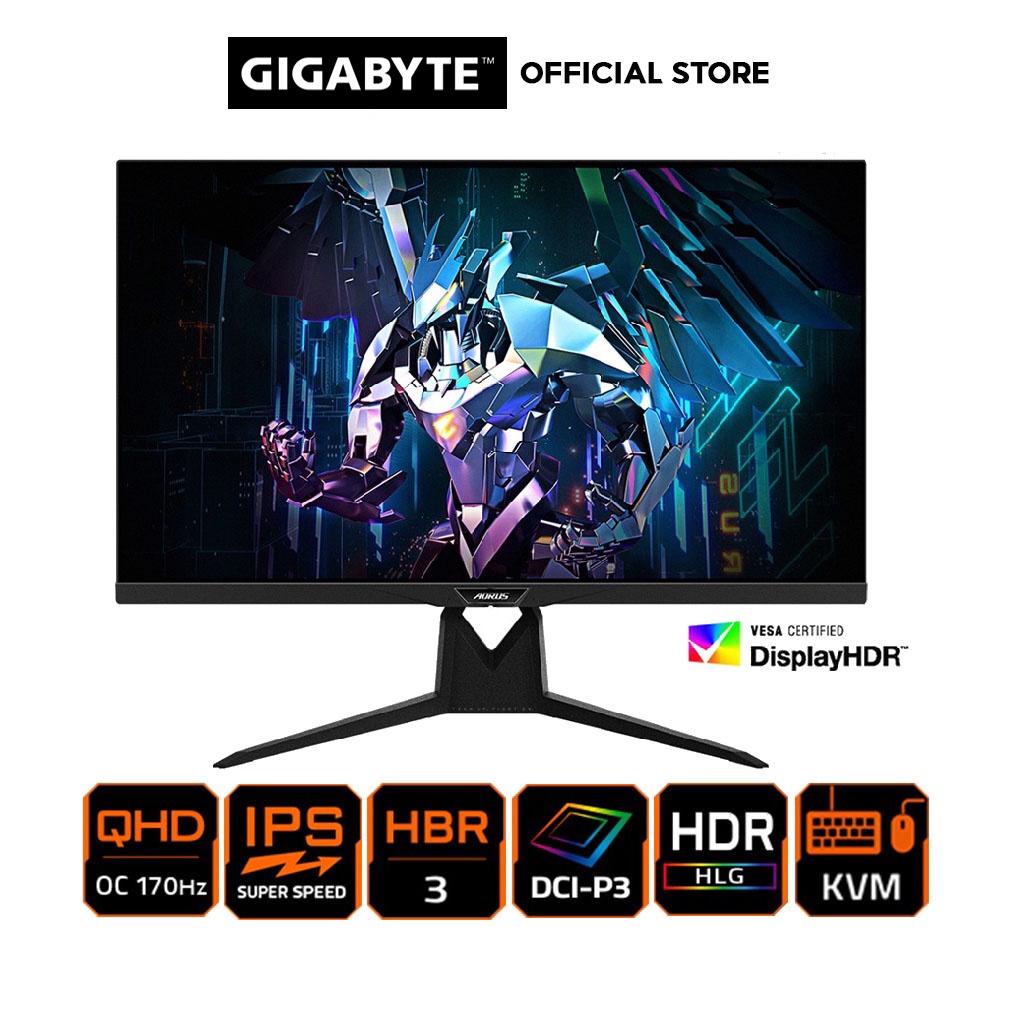 Gigabyte Aorus FI32Q Tactical Gaming Monitor 31 5 IPS QHD 170HZ 1MS