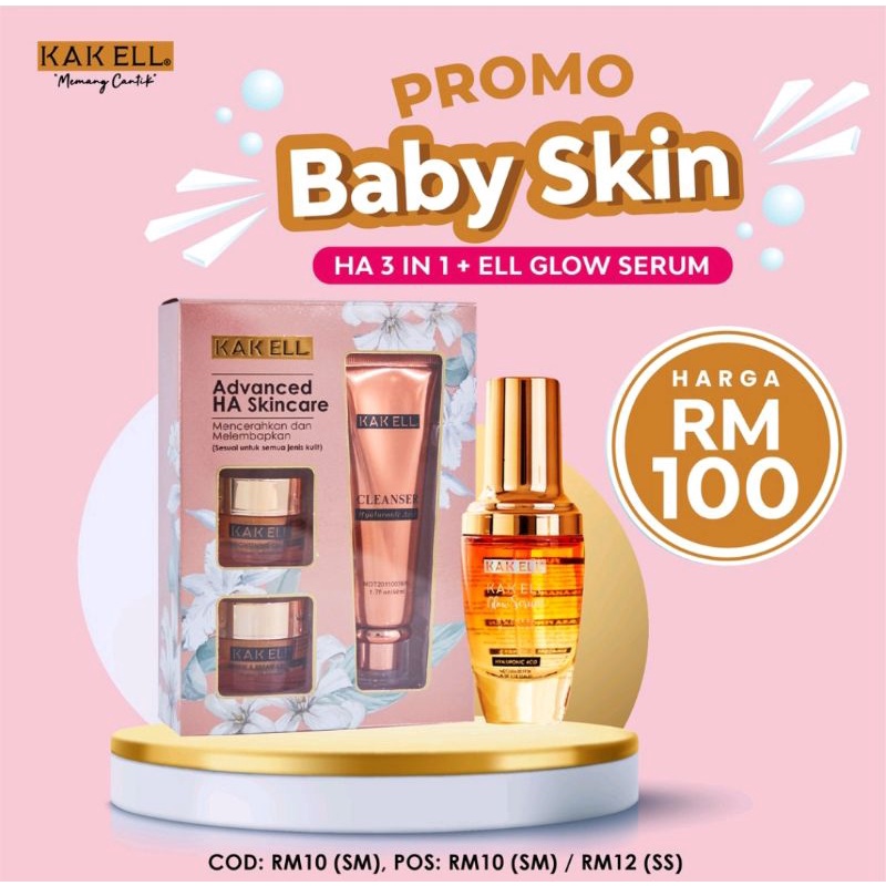 Kak Ell BABY SKIN HA 3 IN 1 GLOW SERUM KGS 35ML Shopee Malaysia