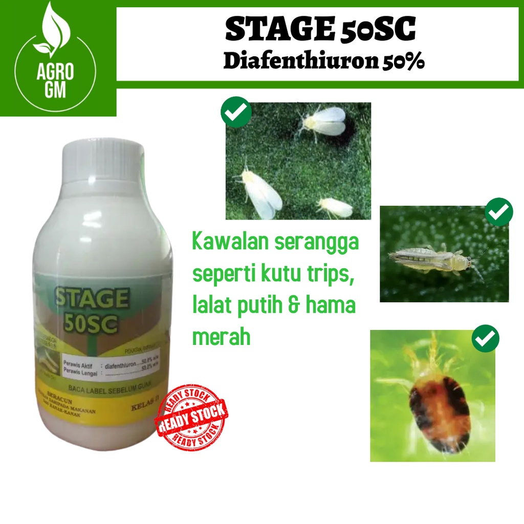 Stage 50sc Racun Serangga Lalat Putih Kutu Trips Hama Merah Shopee