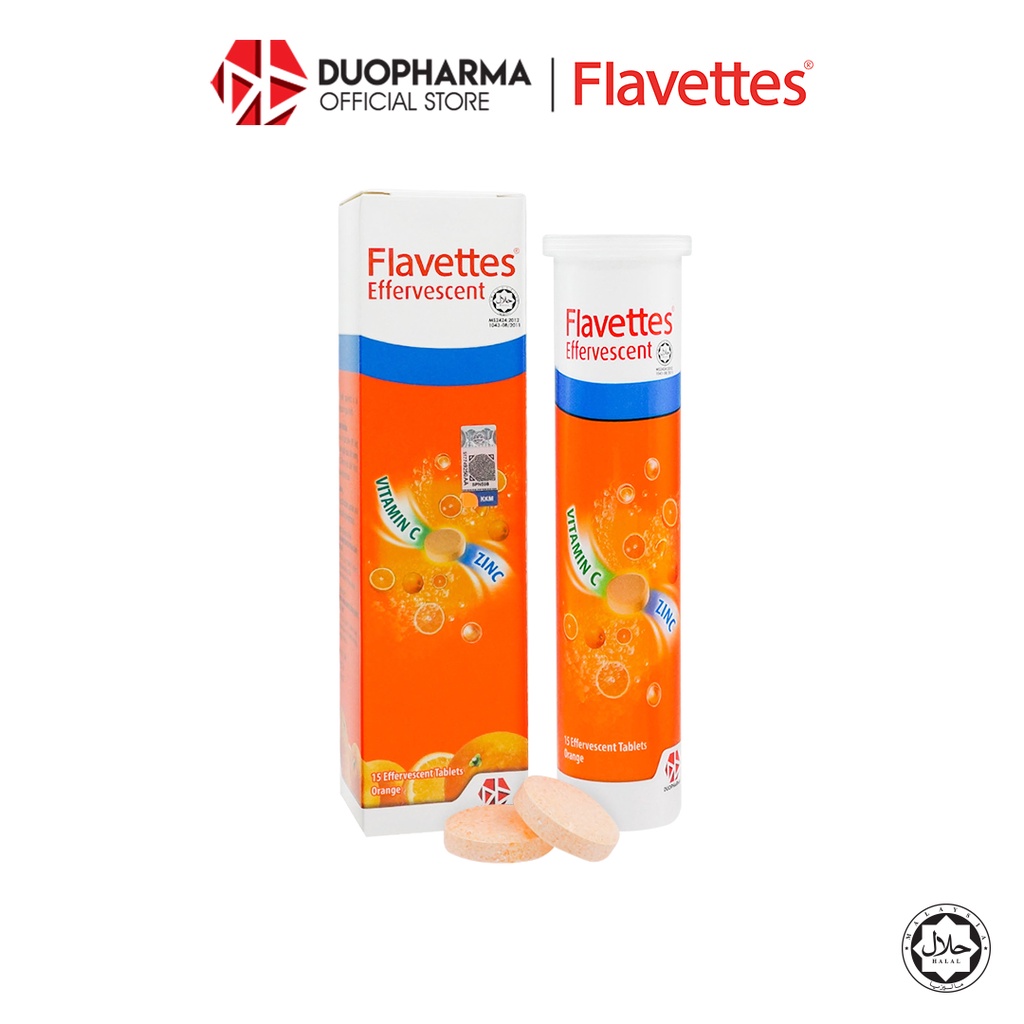 Flavettes Effervescent Vit C Zinc S Shopee Malaysia