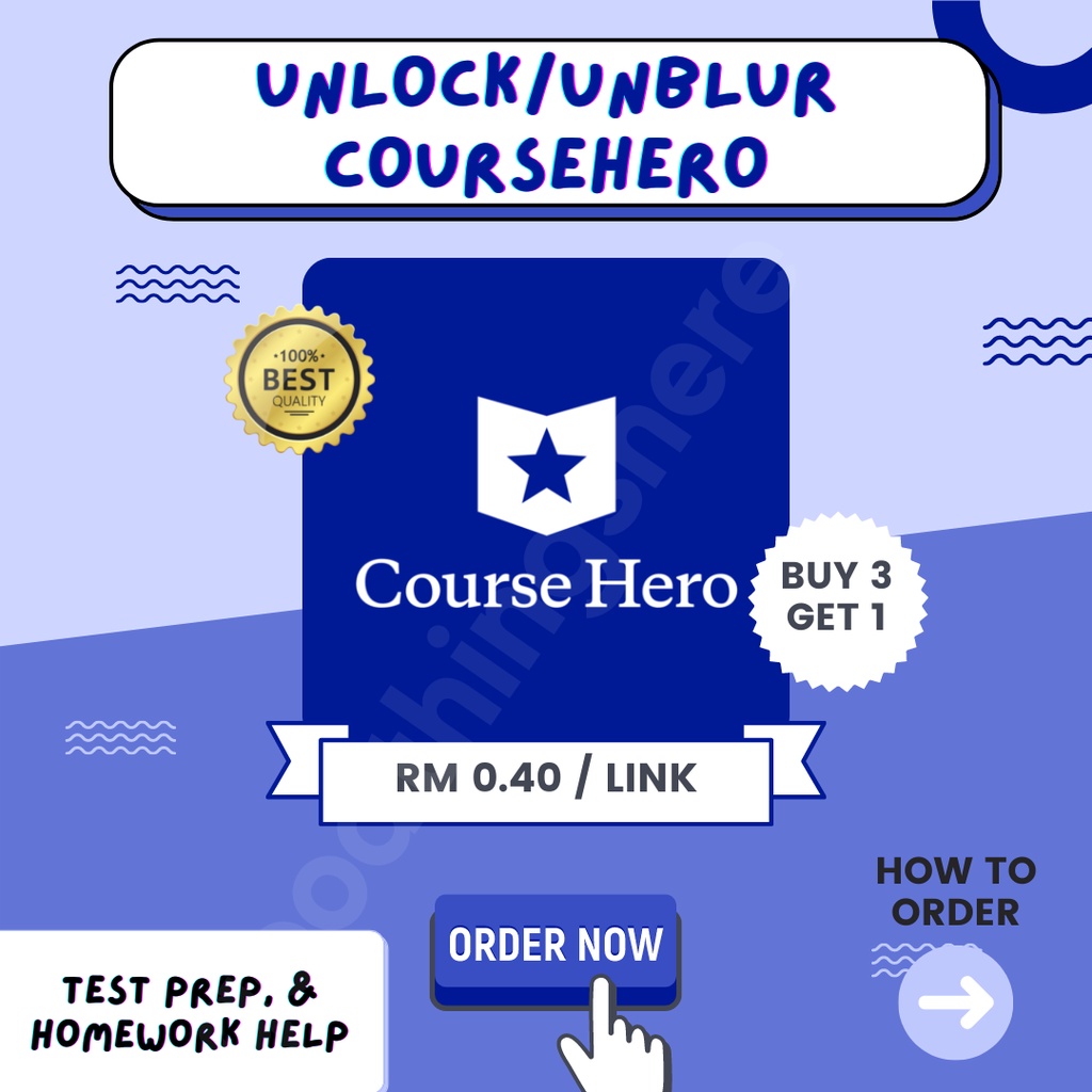 Coursehero Unlock Unblur Shopee Malaysia