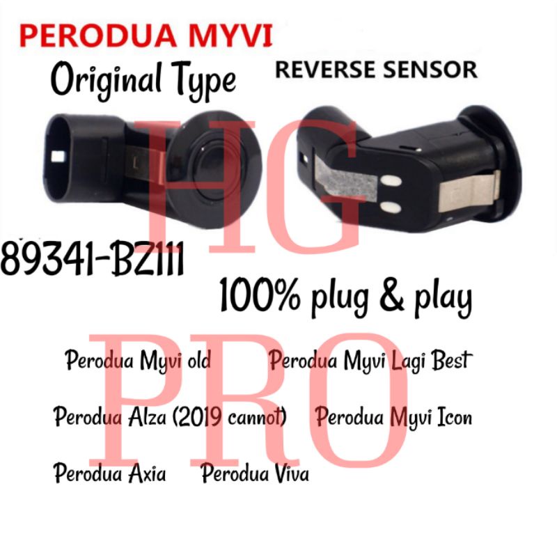 Original Type Reverse Parking Sensor Perodua Daihatsu Myvi Lagi Best