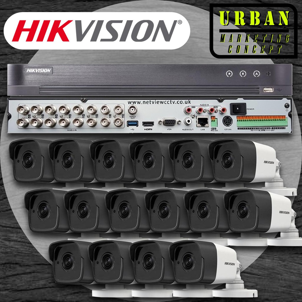 Hikvision 16 Channel Analog CCTV Package DVR Digital Video Recorder DS