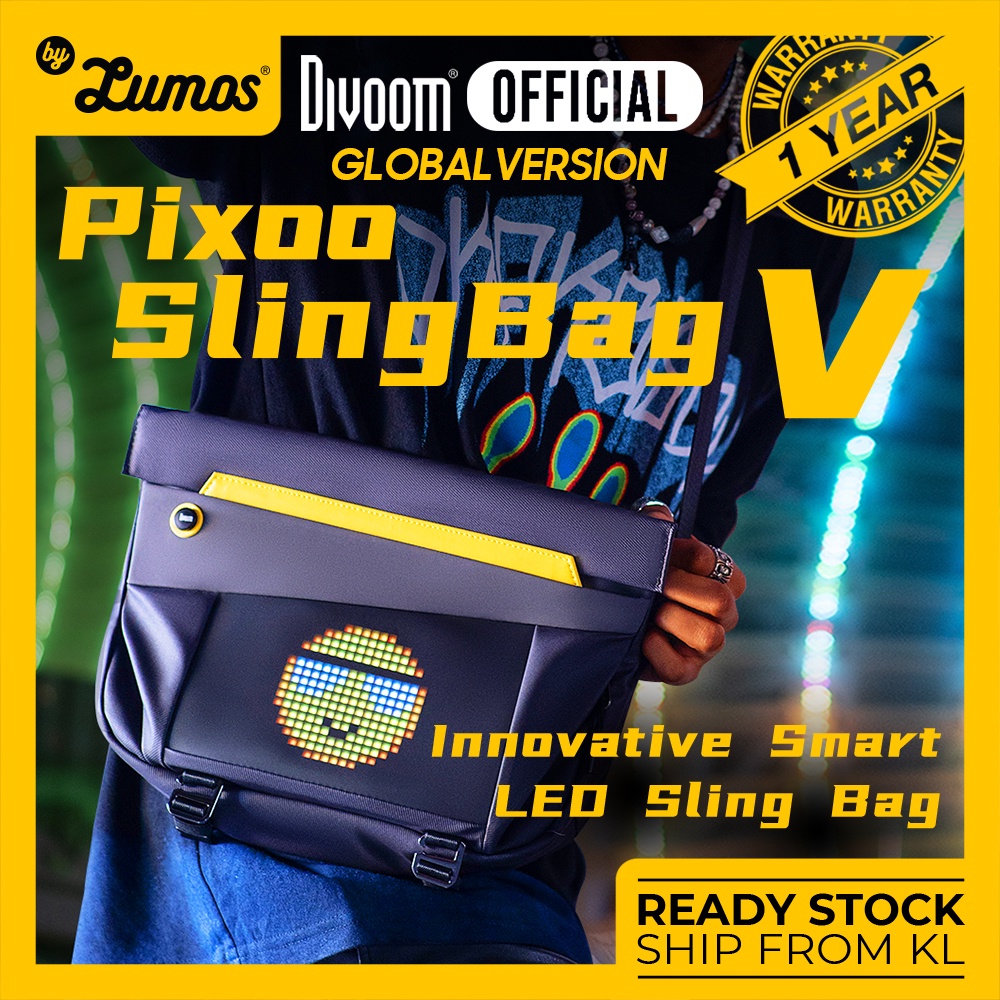 READY STOCK Divoom Pixoo Sling Bag V Global Version Innovative