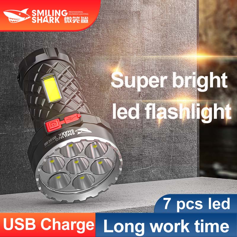 Smiling Shark W Led Flashlight Super Bright Lumens Handheld