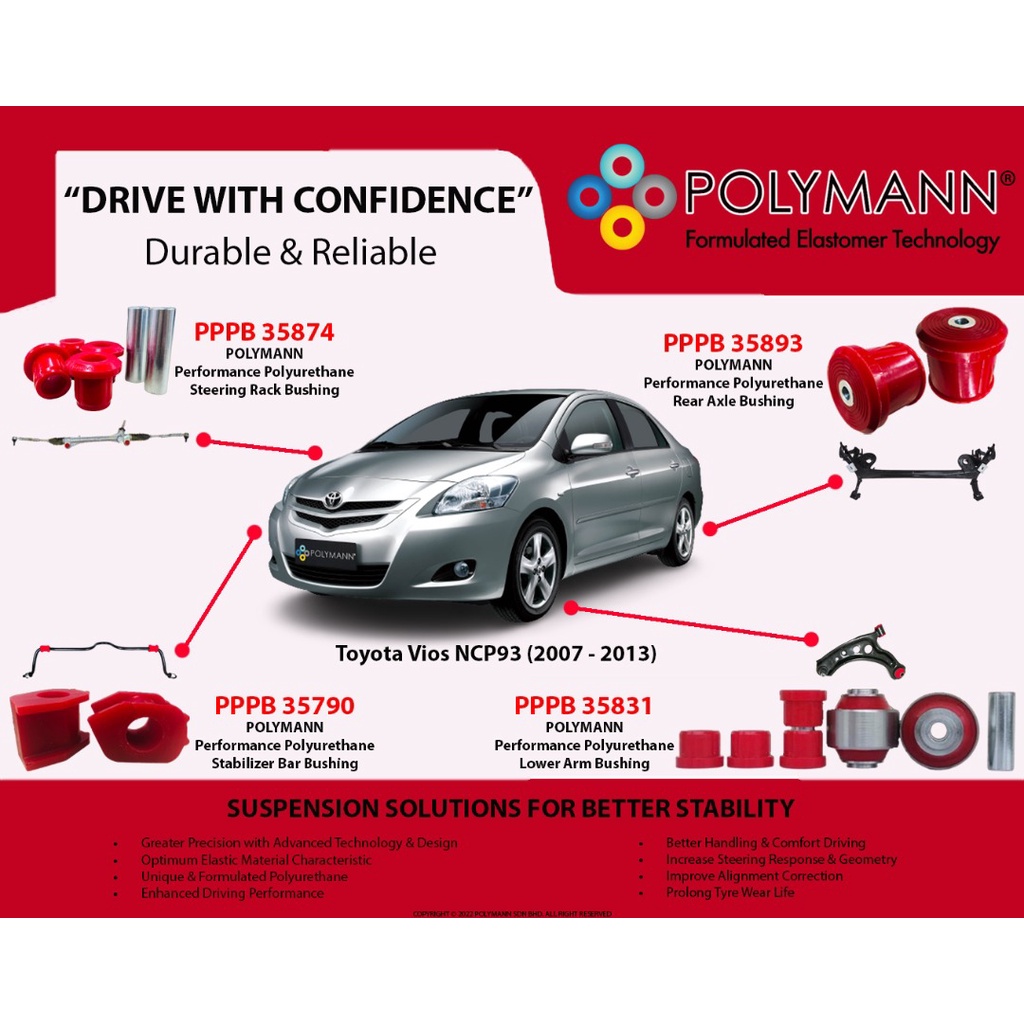 Polymann Toyota Vios Ncp Lower Arm Steering Rack