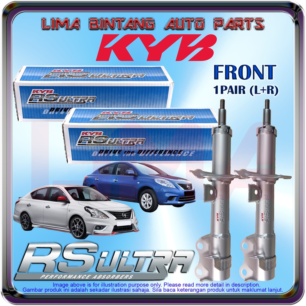 1Pair Nissan Almera N17 Front Shock Absorber Heavy Duty RS ULTRA