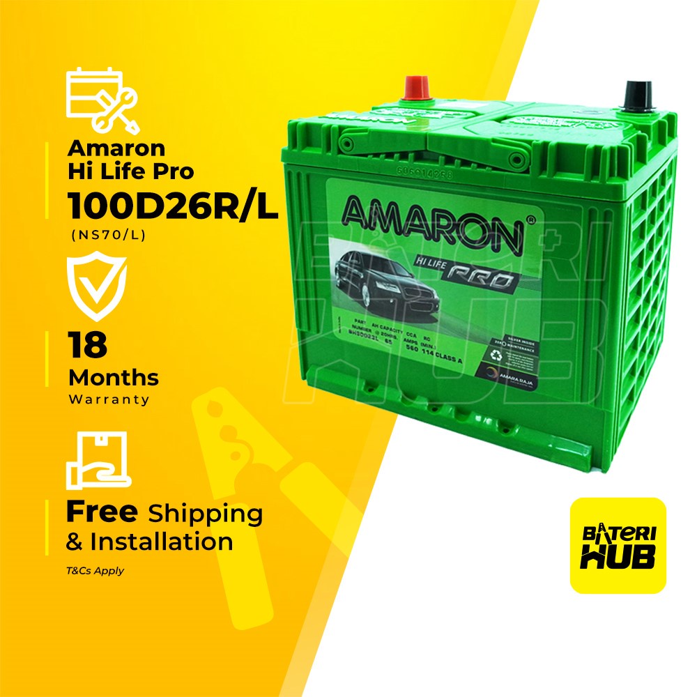 D R L Amaron Hi Life Pro Car Battery Bateri Kereta Toyota