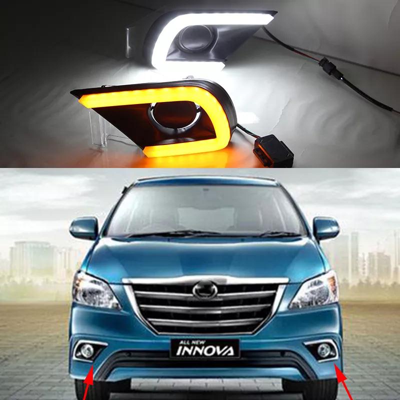 Car Flashing 1Set For Toyota Innova 2013 2014 2015 LED DRL Daytime