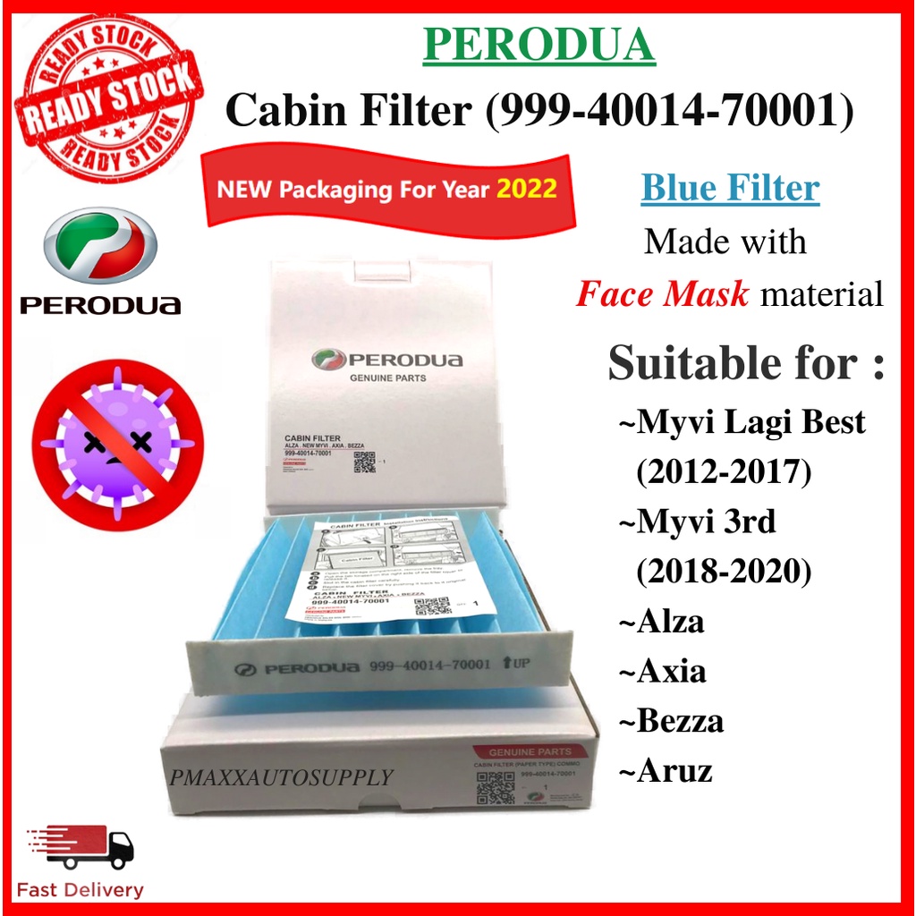 Original Perodua Cabin Filter New Packing Myvi Lagi Best Axia