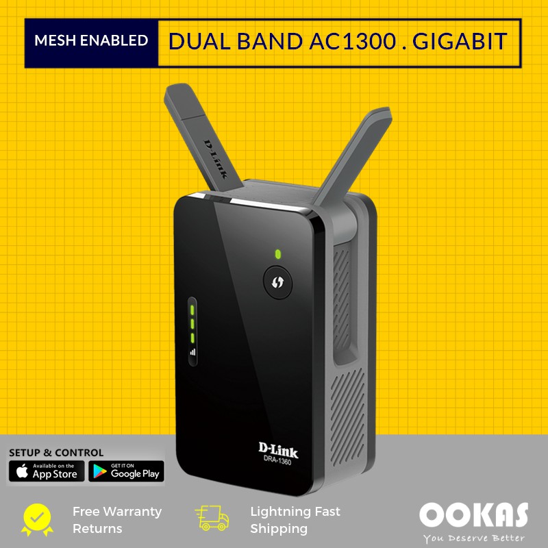 D Link Ac Gigabit Mesh Enabled Exo Wireless Wifi Range Extender Dra