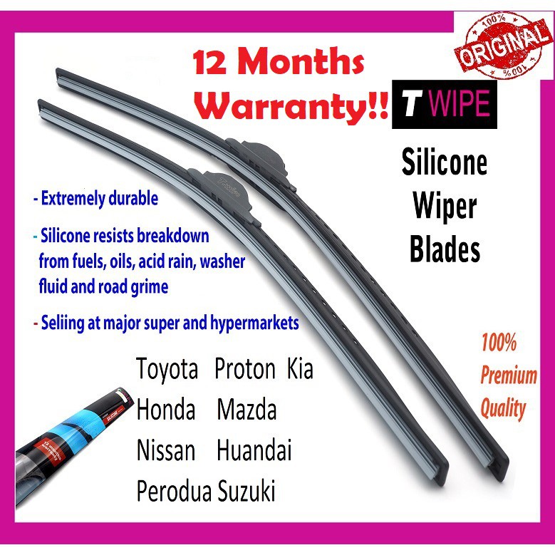 Premium Silicone Car Wiper Blade Months Warranty Twipe Wiper