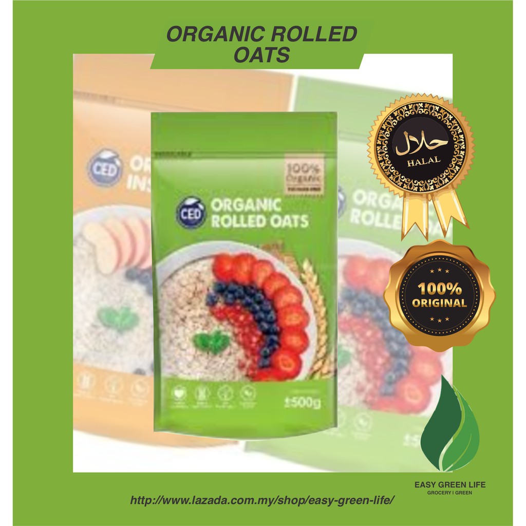 Egl Ced Organic Rolled Oats G Organik Rolled Bijiran Halal