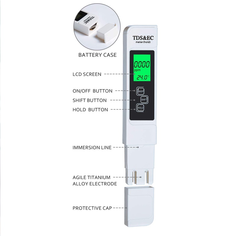 Warranty In Tds Ec Meter With Back Light Digital Tds Meter Ec