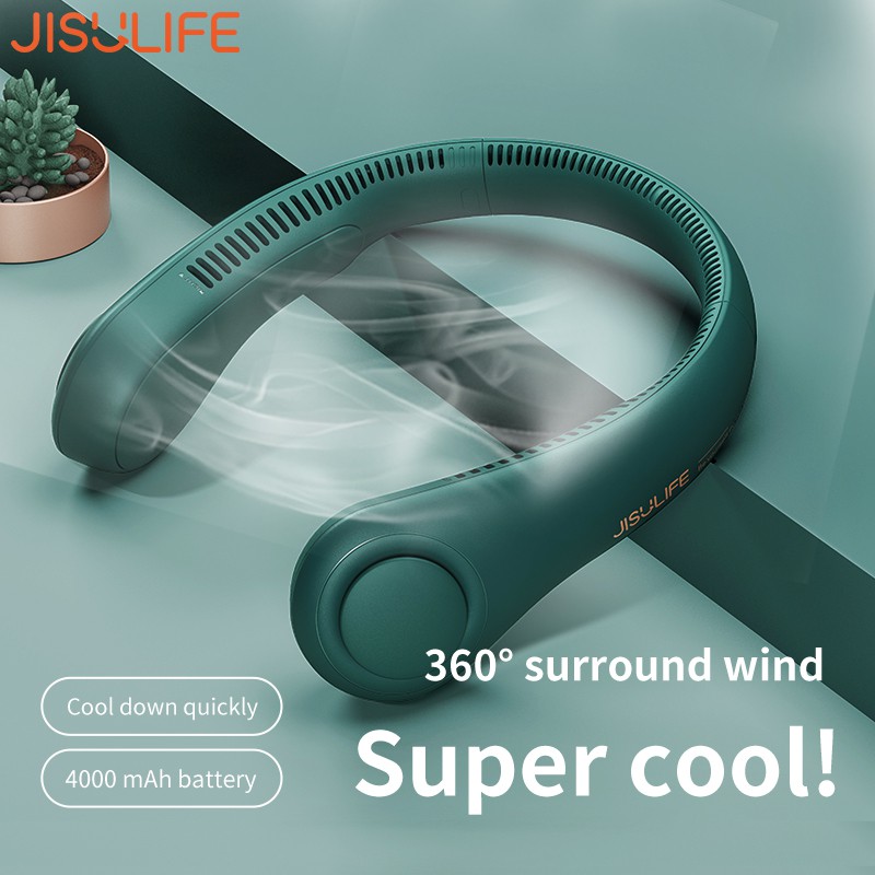 Free Shipping Jisulife Neck Fan Cooler Usb Rechargeable Chargeable