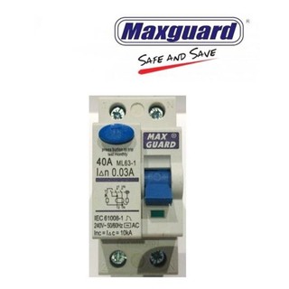 Maxguard ELCB RCCB 40A 63A 2P 30ma 100ma Shopee Malaysia