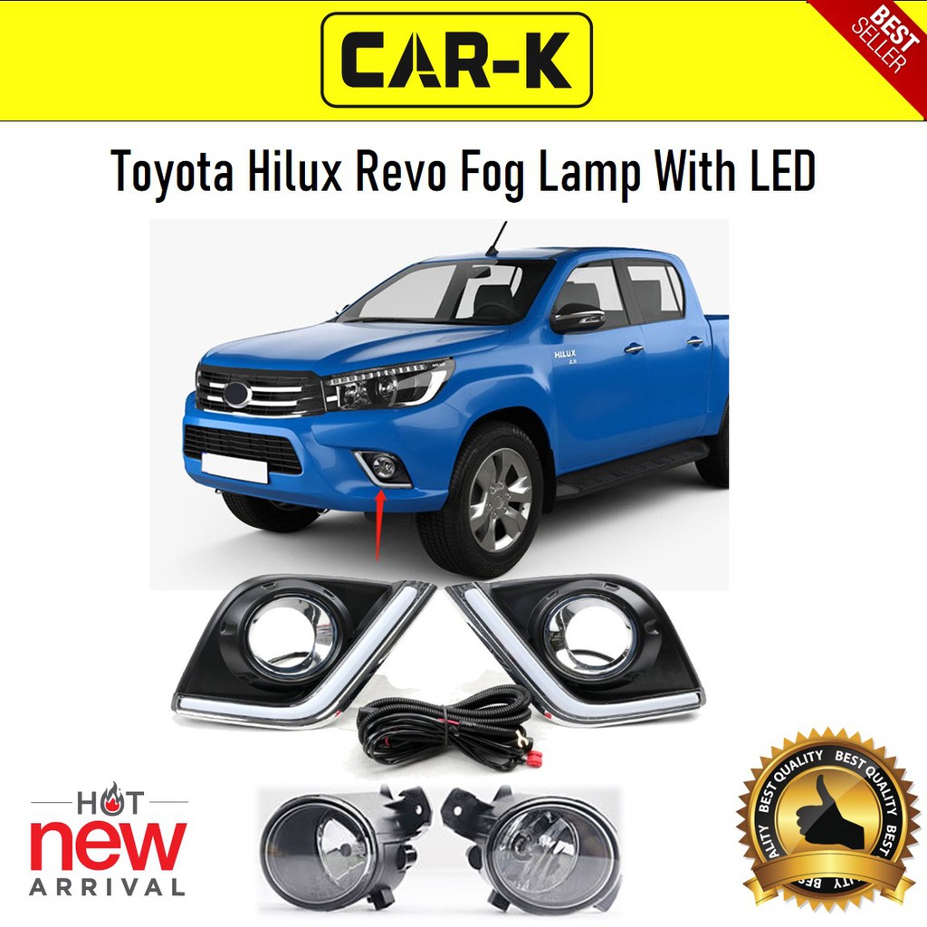 Dlaa Toyota Hilux Revo Oem Type Fog Lamp Fog Lamp With Led Drl Fog