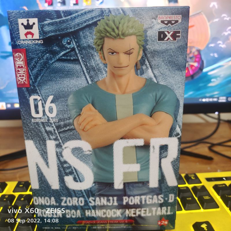 Gold Banpresto One Piece DXF Jeans Freak 06 Rorozoa Zoro Shopee