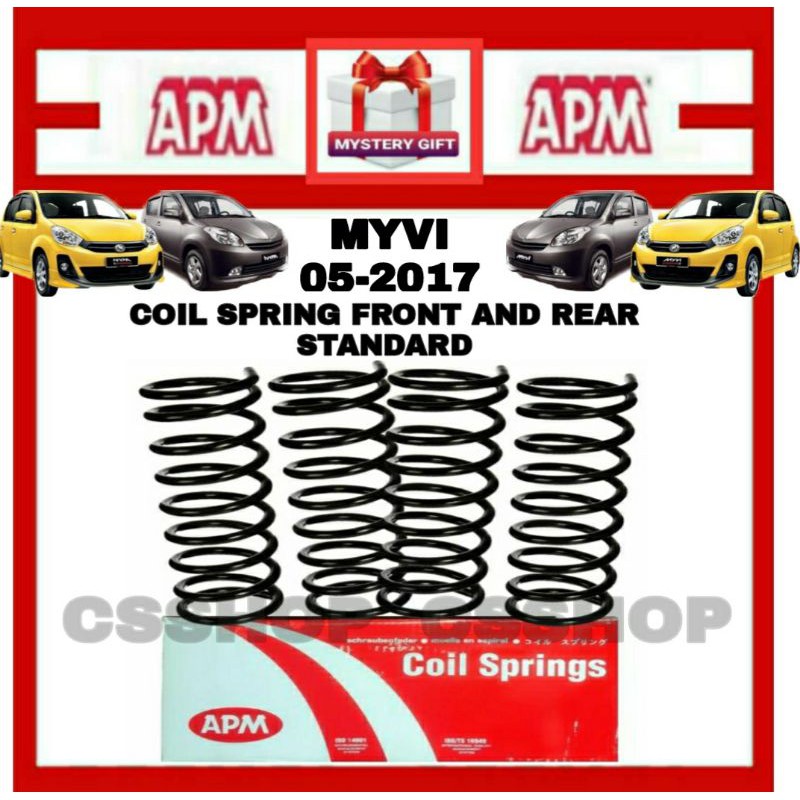 Apm Perodua Myvi Coil Spring Front And Rear Set Set Pcs