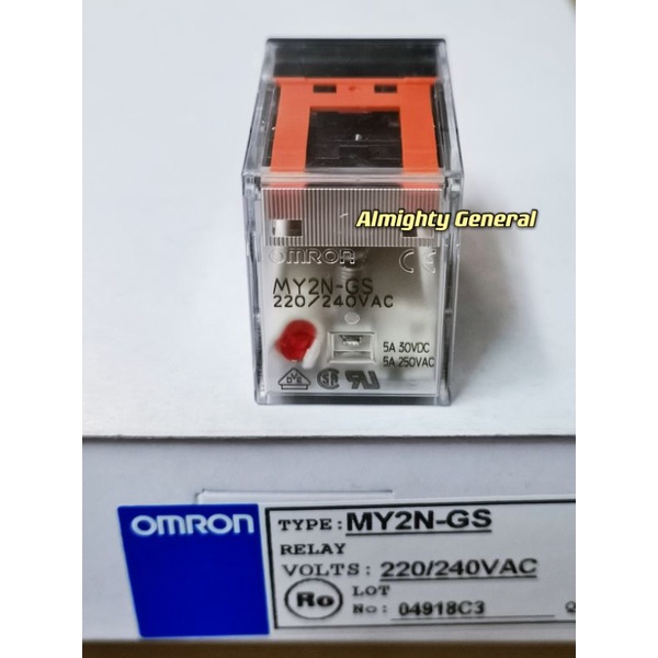 100 Original OMRON MY2N GS POWER RELAY 8pin AC 240V AC 24V Shopee