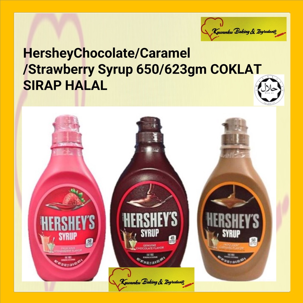 Hershey S Chocolate Caramel Strawberry Syrup Gm Coklat Sirap