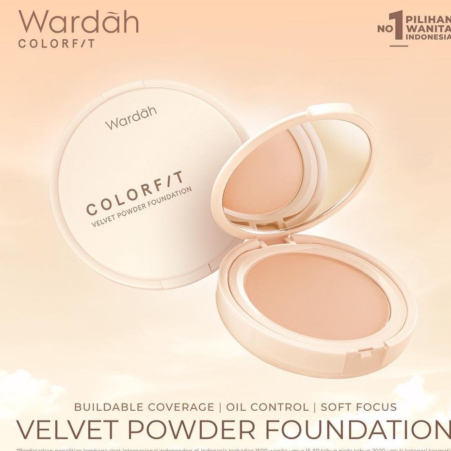 Wardah Colorfit Velvet Foundation Powder Spf Pa Shopee Malaysia