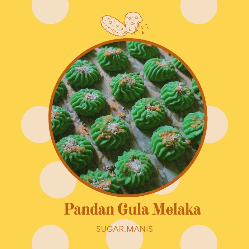 New Stock Semperit Pandan Gula Melaka Premium Homemade Cookies Biskut