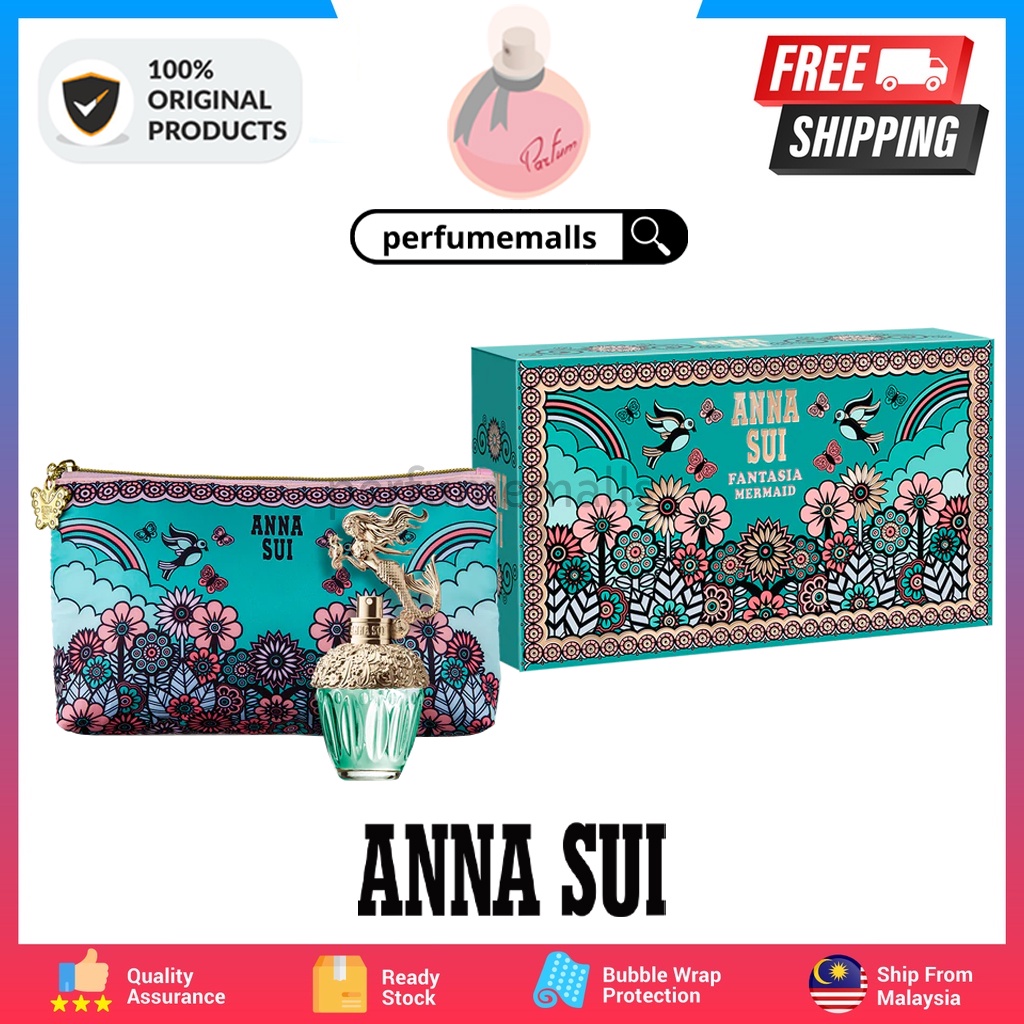 Anna Sui Fantasia Mermaid Edt Ml Green Cosmetic Pouch